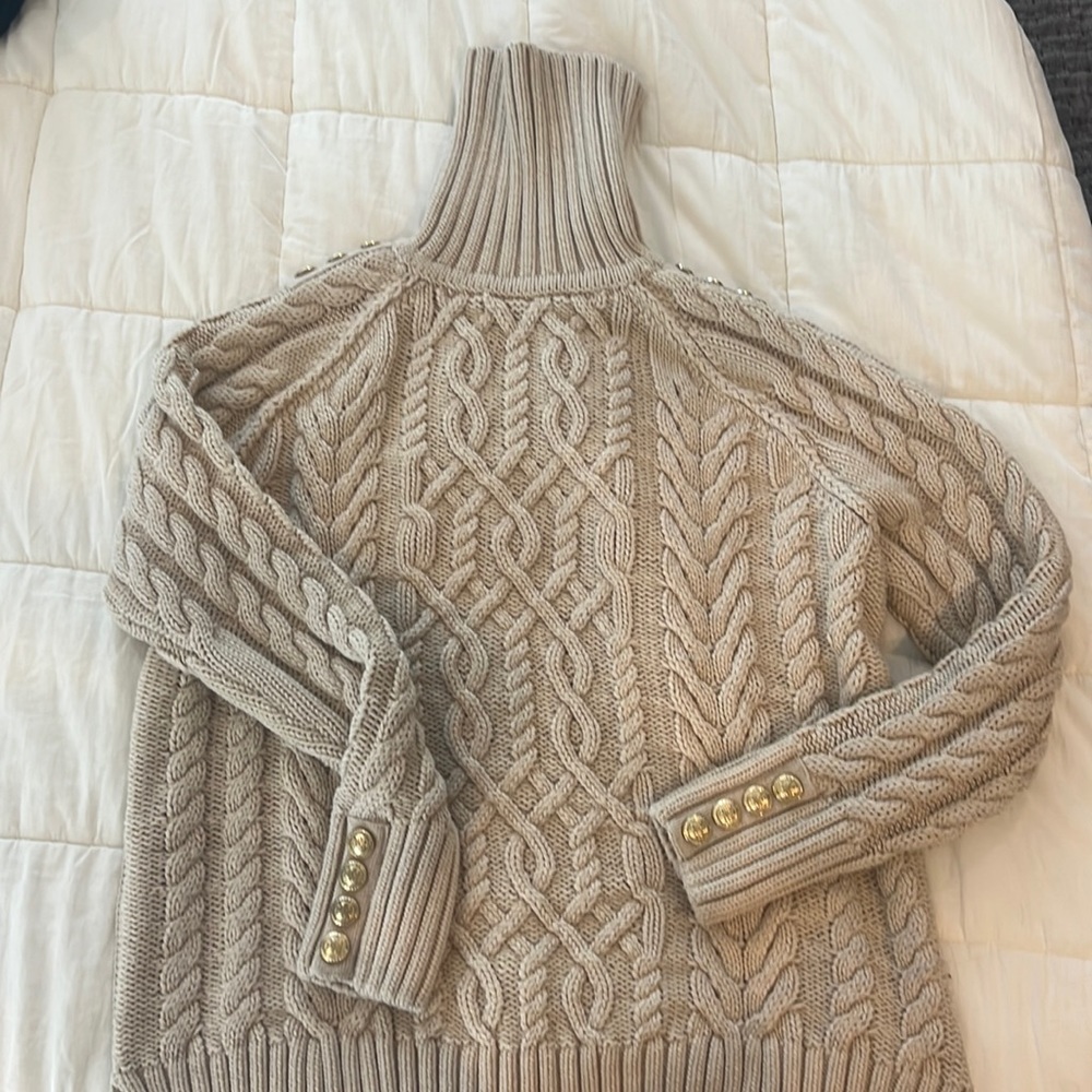 Holland Cooper chunky knit xs in light camel